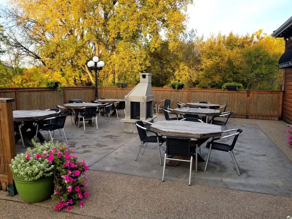 The patio at a catered event for Tami's on the Ave in Fairmont, MN